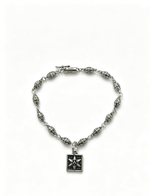 Chrome Hearts Sterling Silver Cross Bracelet