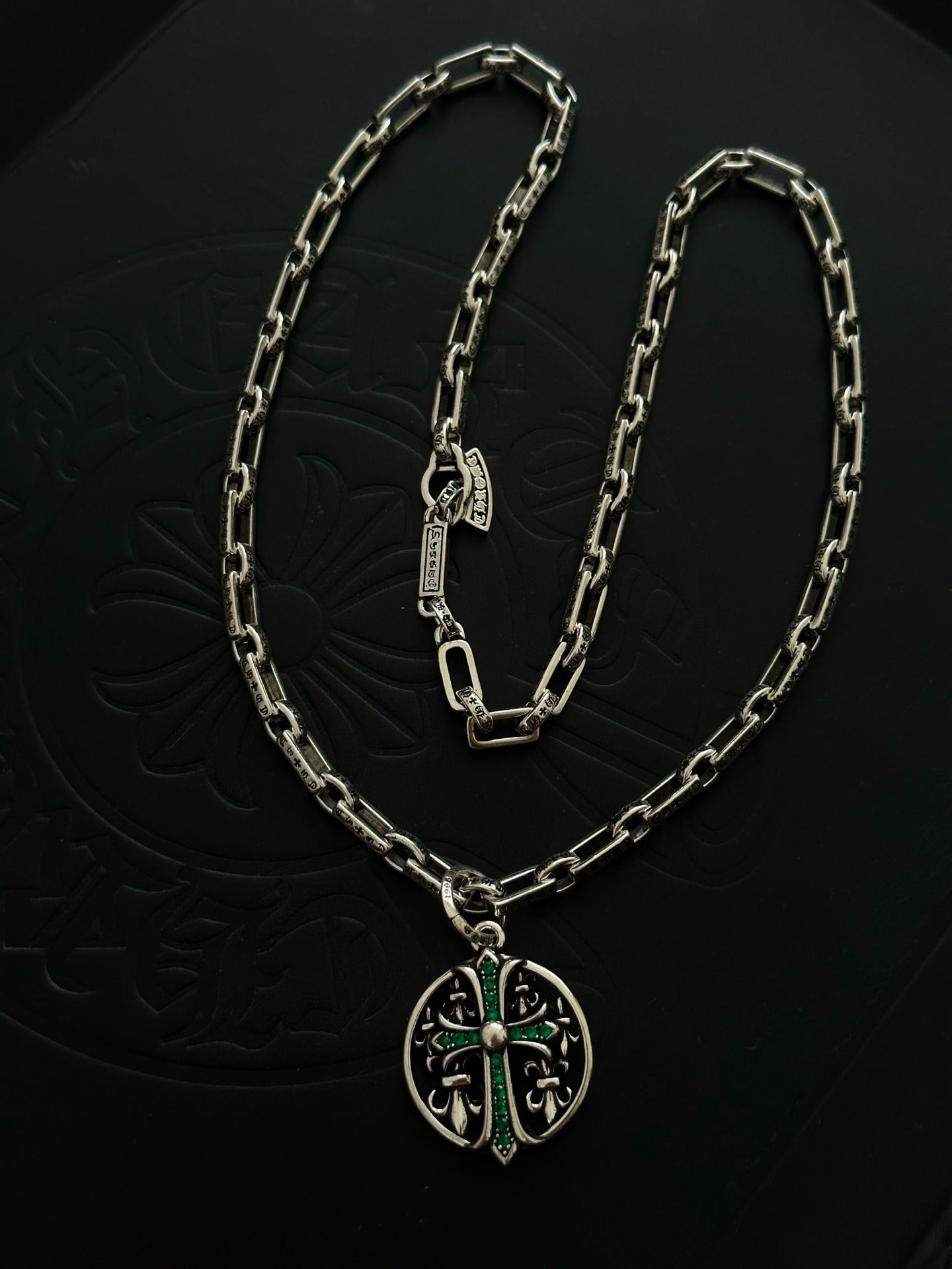 Chrome Hearts Sterling Silver Cross Necklace