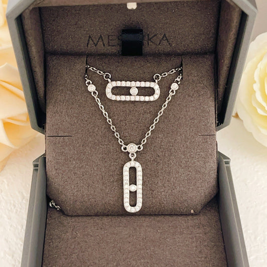 Messika Silver Brass Tassel Necklace