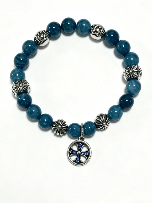 Chrome Hearts Sterling Silver Cross Bracelet