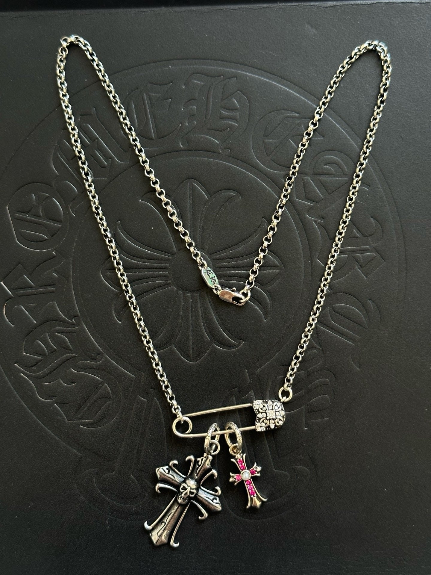 Chrome Hearts Sterling Silver Cross Necklace