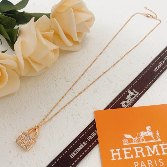 Hermes Gold Brass Necklace