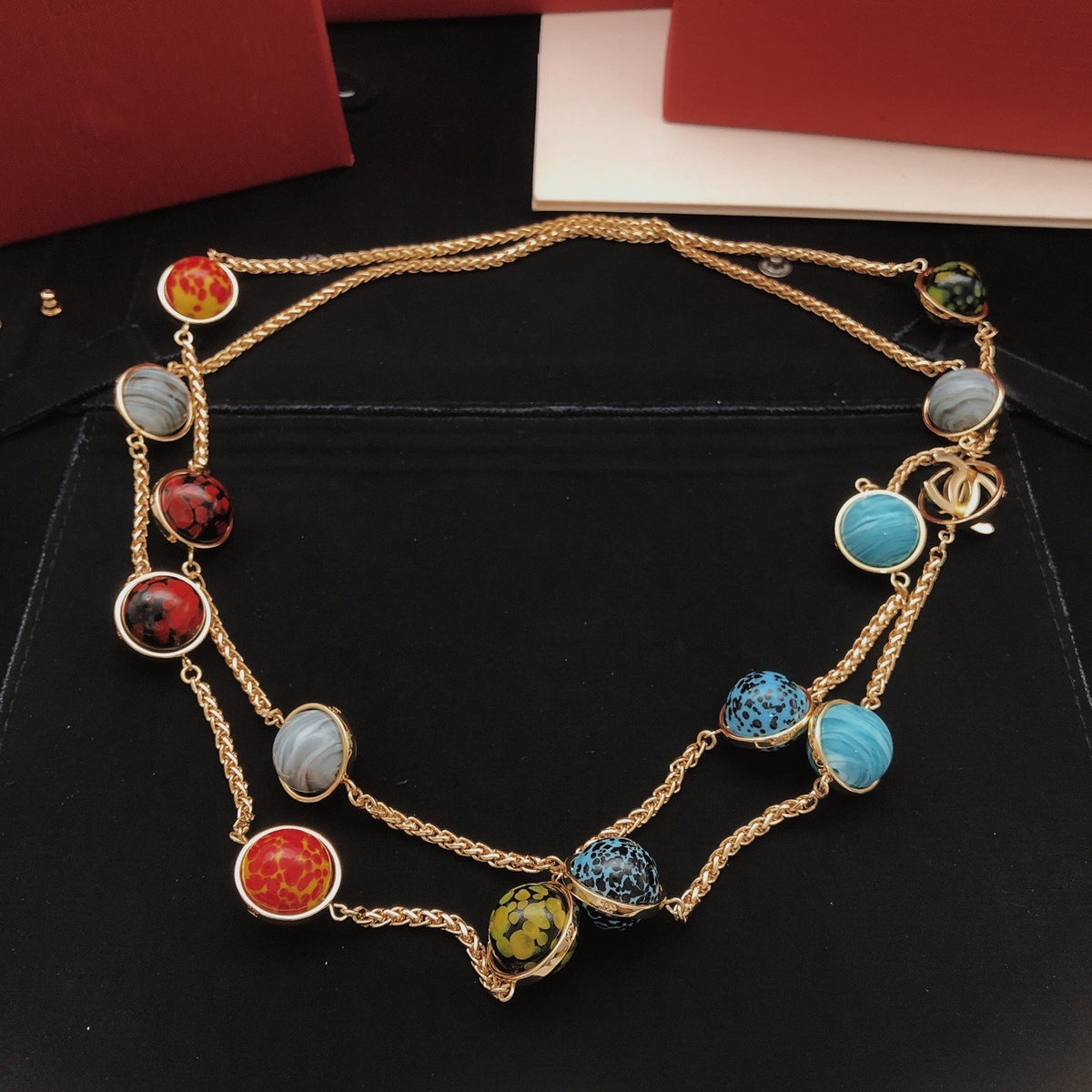 Chanel Brass Orb Necklace
