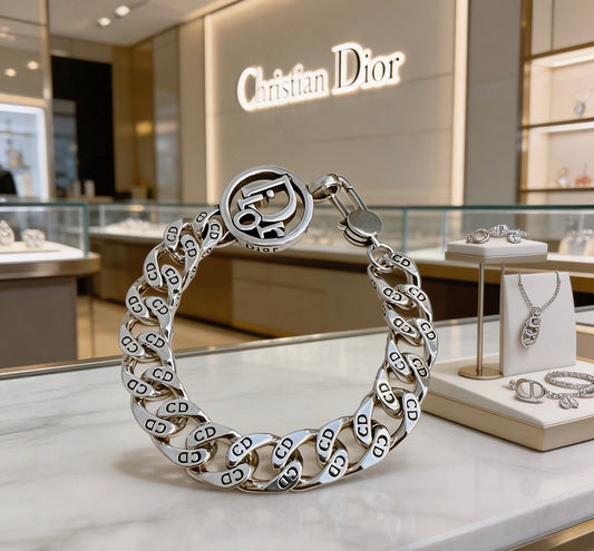 Dior Sterling Silver Chain Bracelet