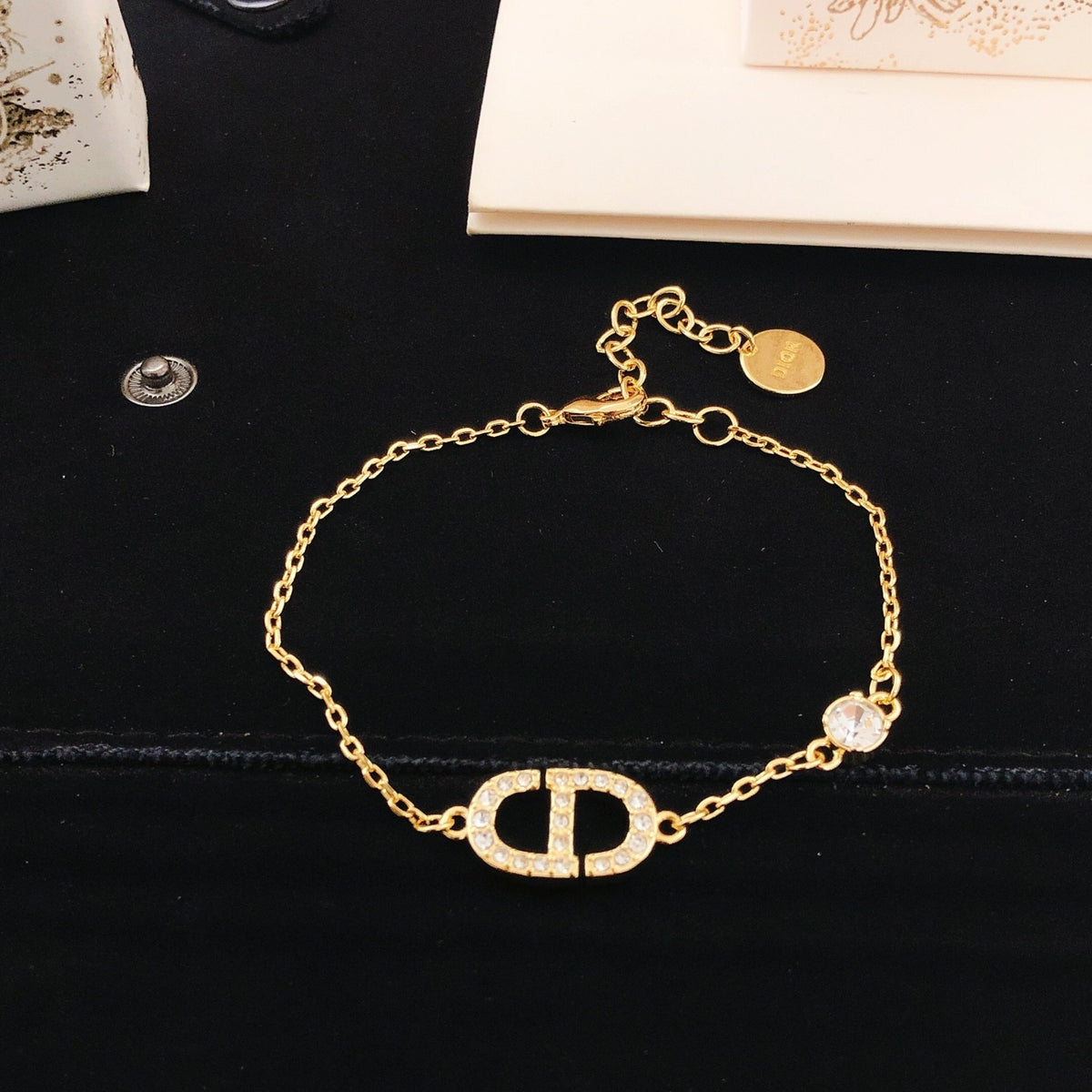 Dior Brass Solitaire Bracelet