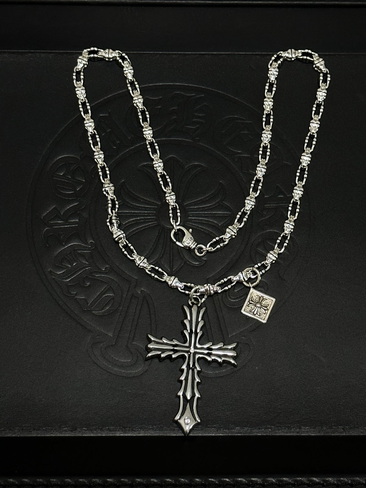 Chrome Hearts Sterling Silver Cross Necklace