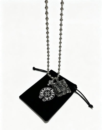 Chrome Hearts Sterling Silver Cross Necklace