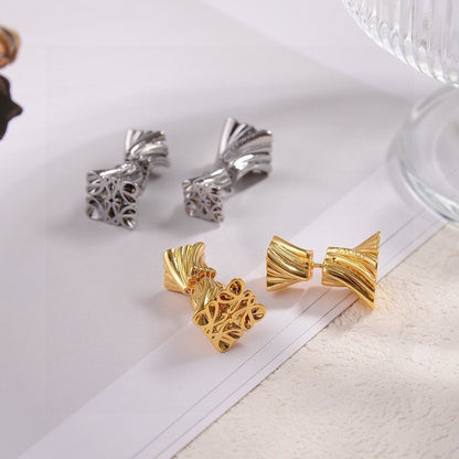 Loewe Brass Logo Earrings
