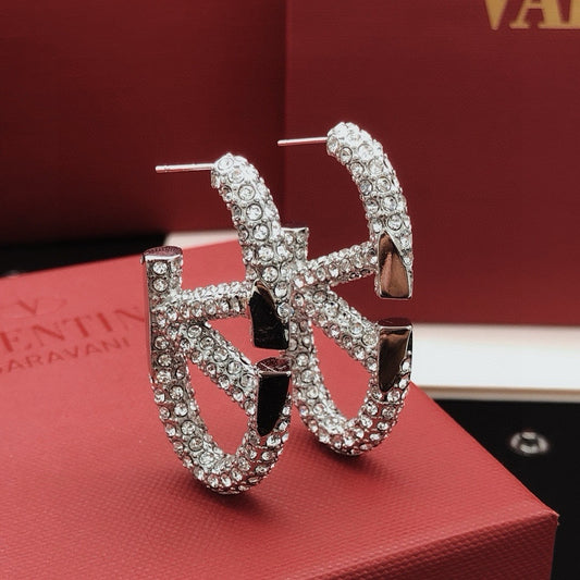 Valentino Silver Brass Earrings