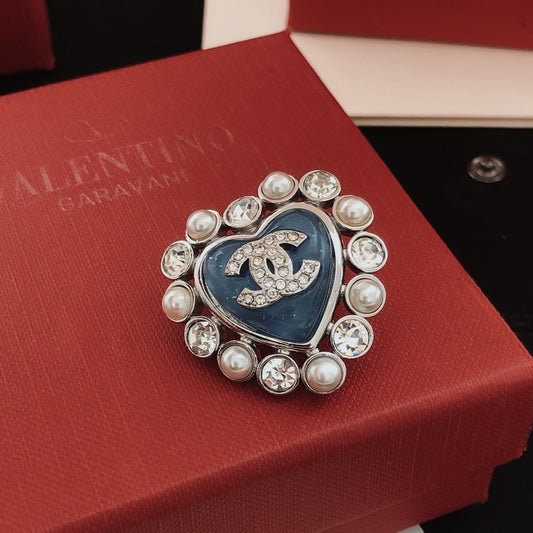 Chanel Brass Heart Brooch