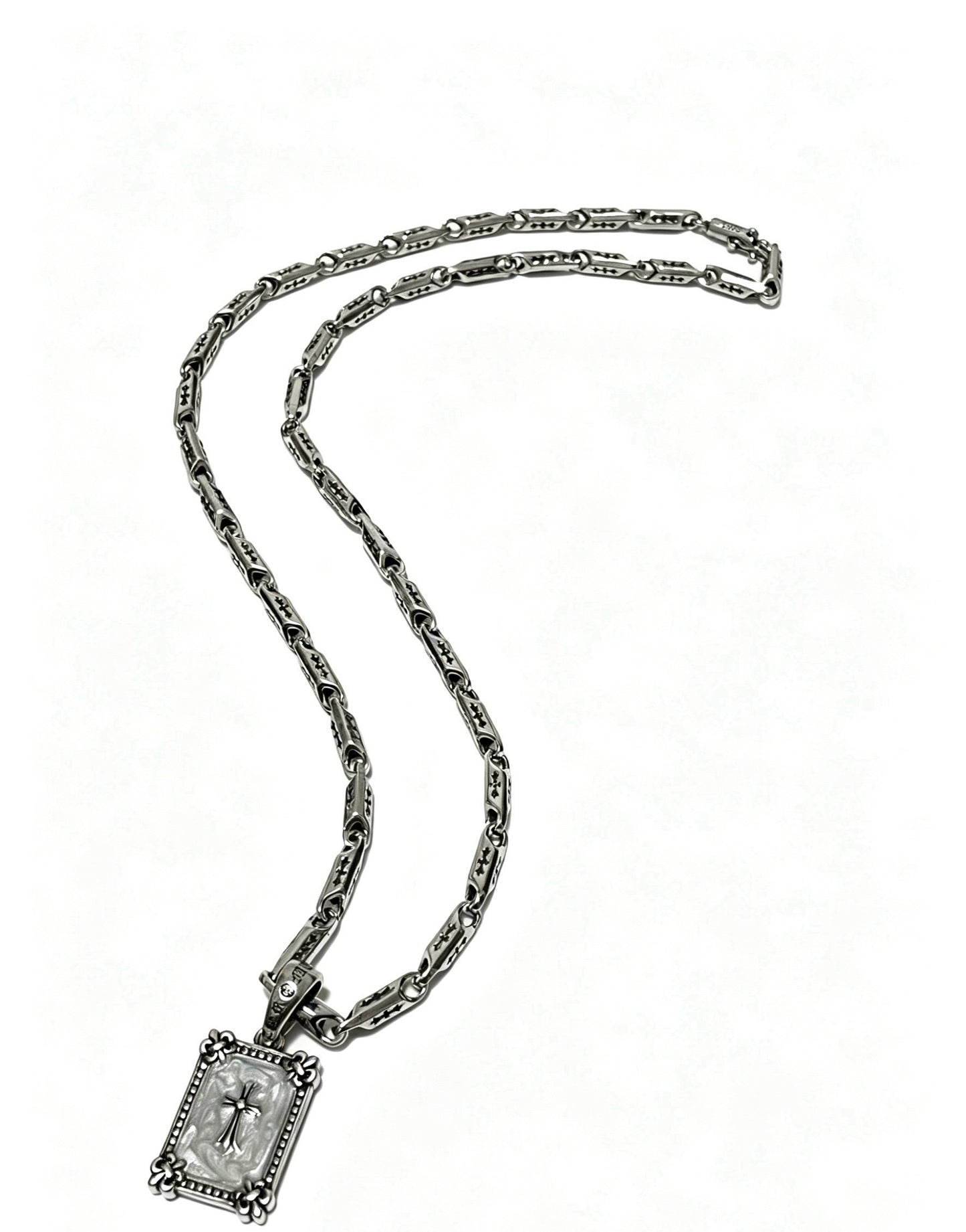 Chrome Hearts Sterling Silver Cross Necklace