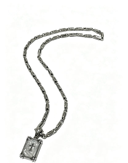 Chrome Hearts Sterling Silver Cross Necklace