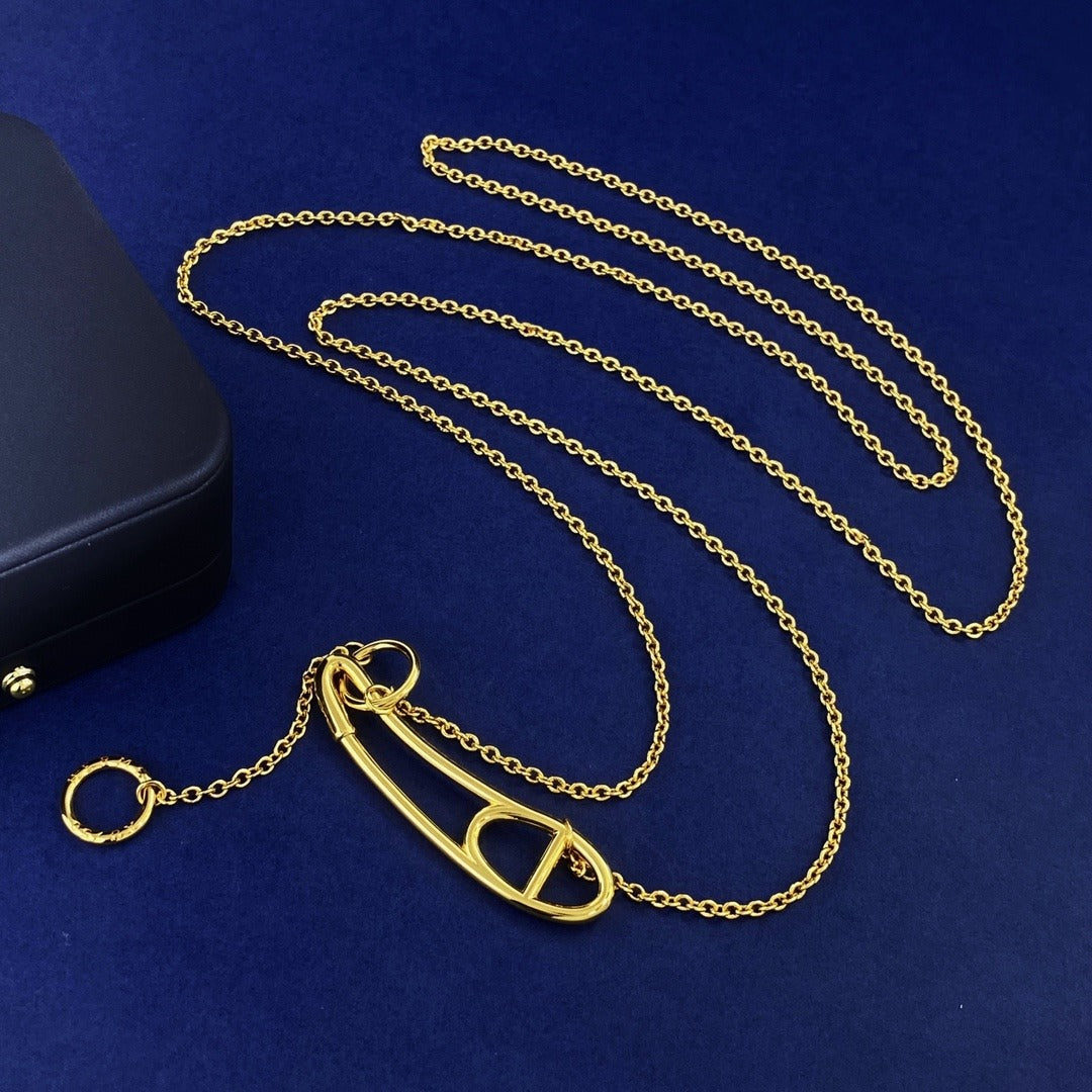 Hermes Silver Necklace