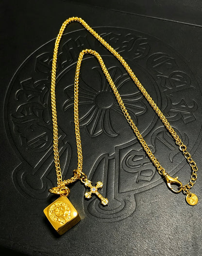 Chrome Hearts Sterling Silver Cross Necklace