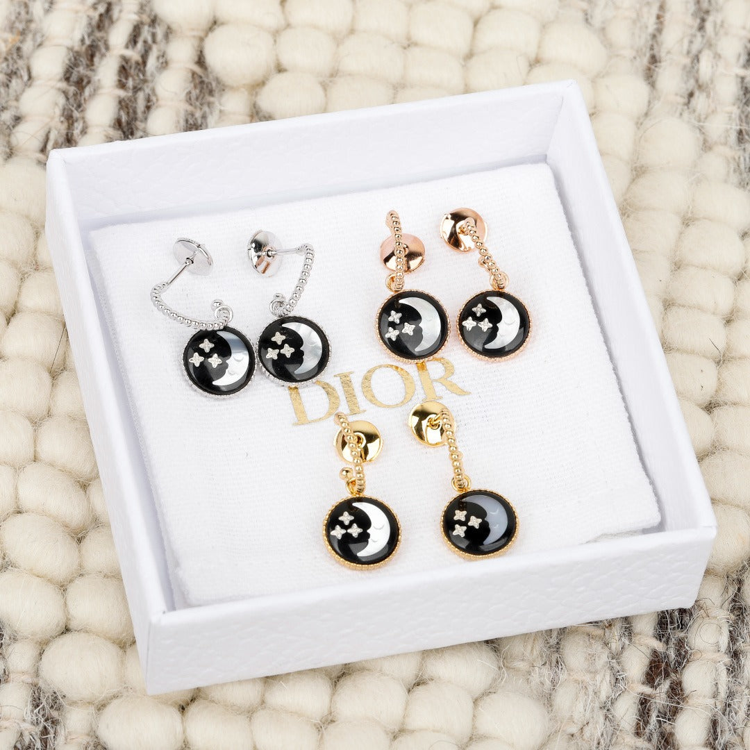 Dior Black Pearl Earrings