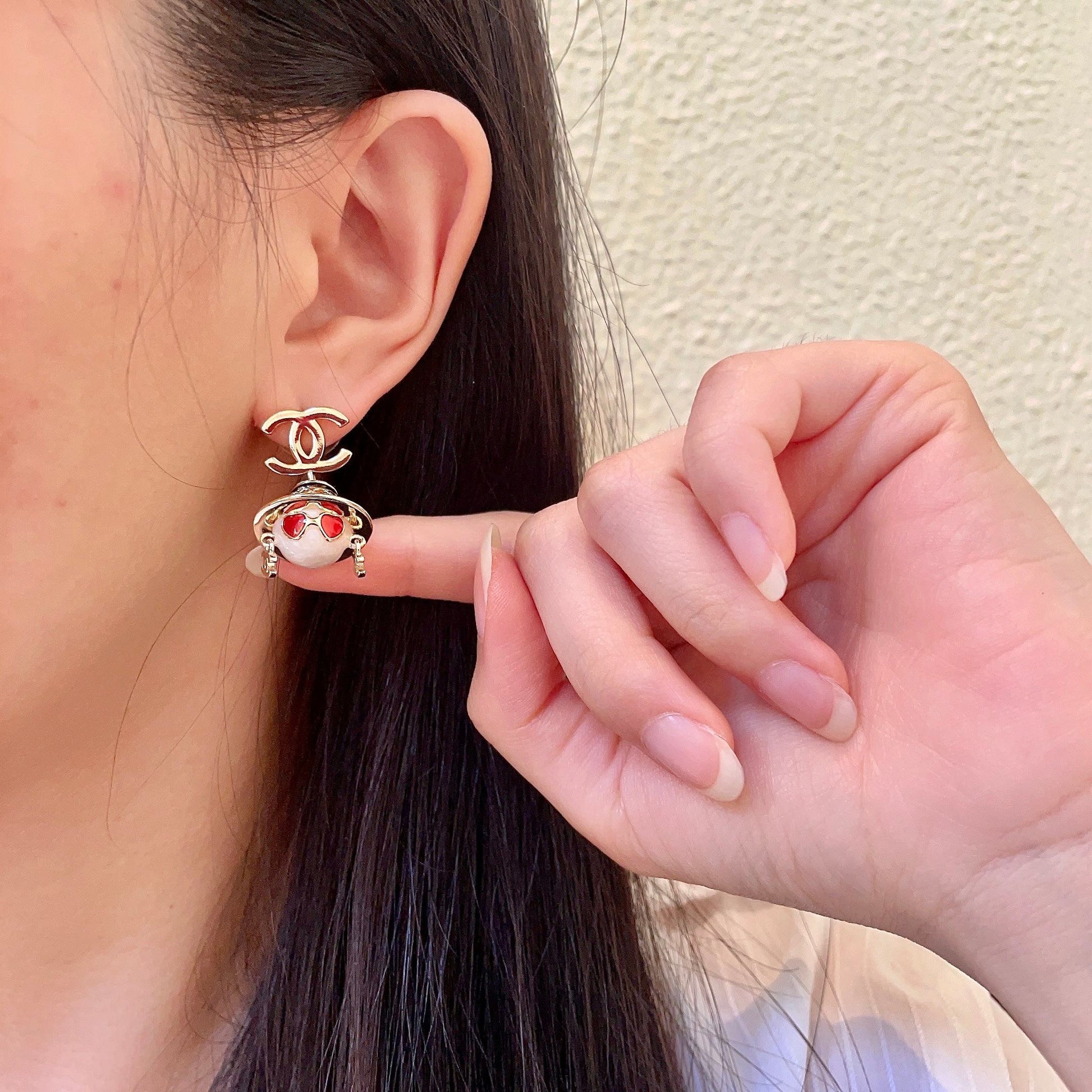 Chanel Heart Earrings