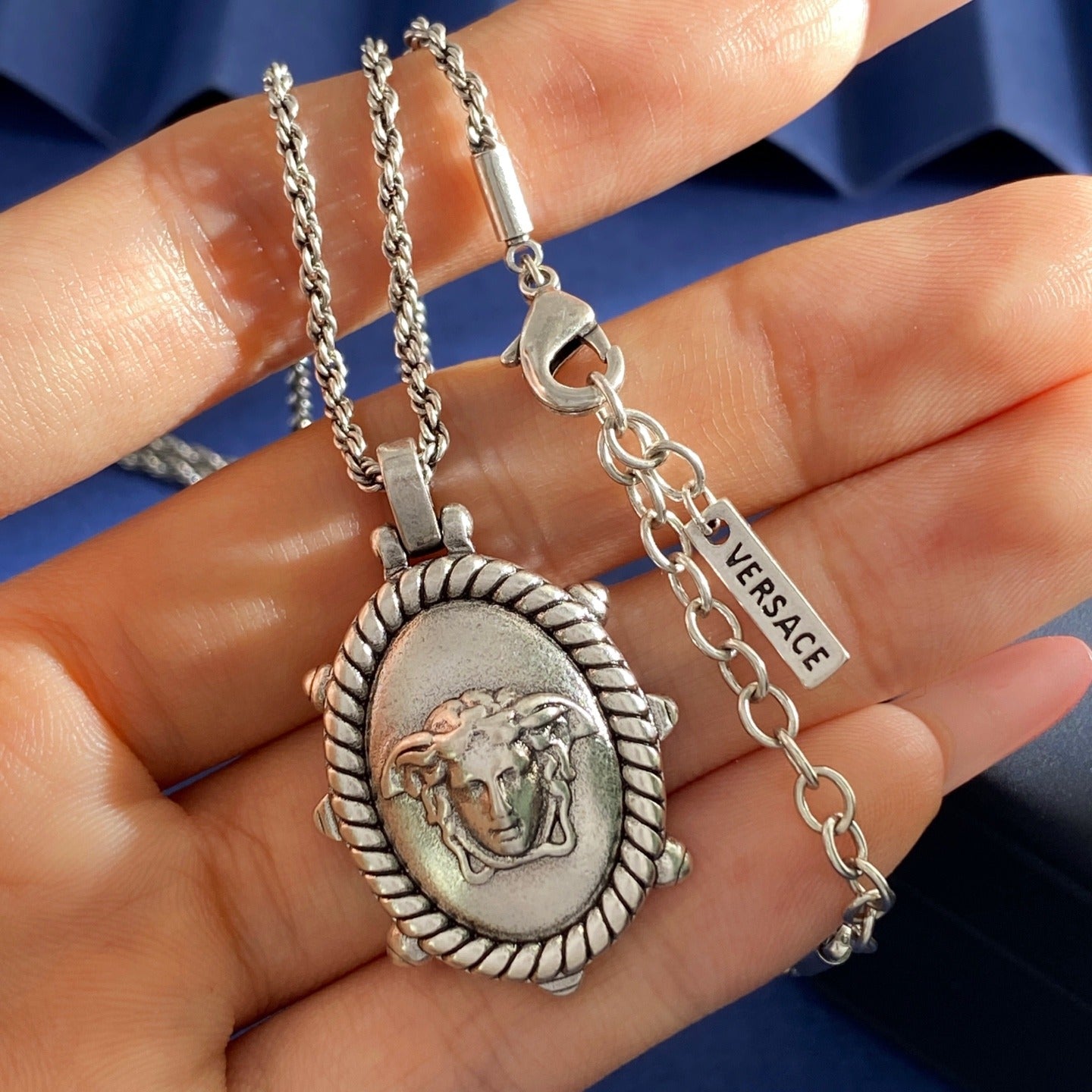Versace Brass Vintage-Finish Necklace