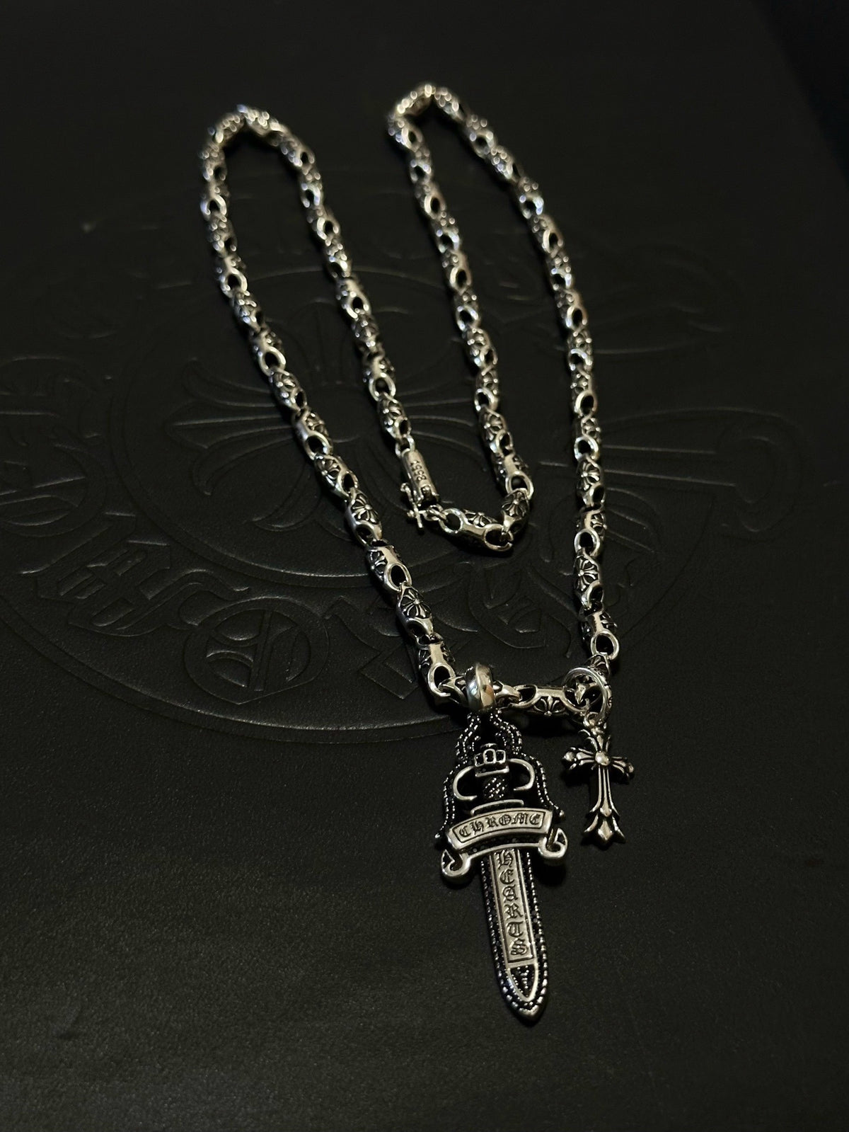 Chrome Hearts Sterling Silver Cross Necklace