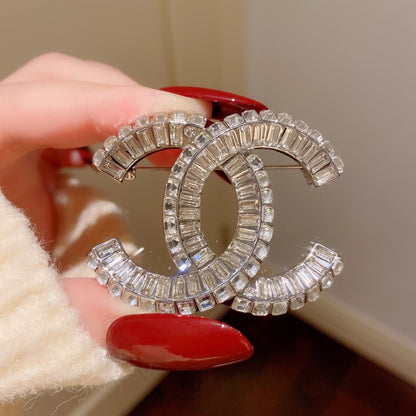 Chanel Brass Rectangular Brooch