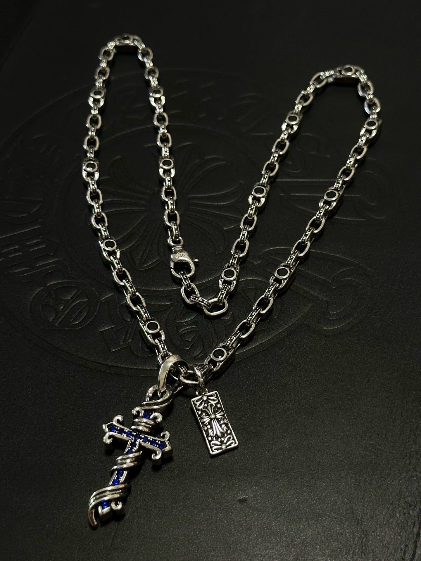 Chrome Hearts Sterling Silver Cross Necklace