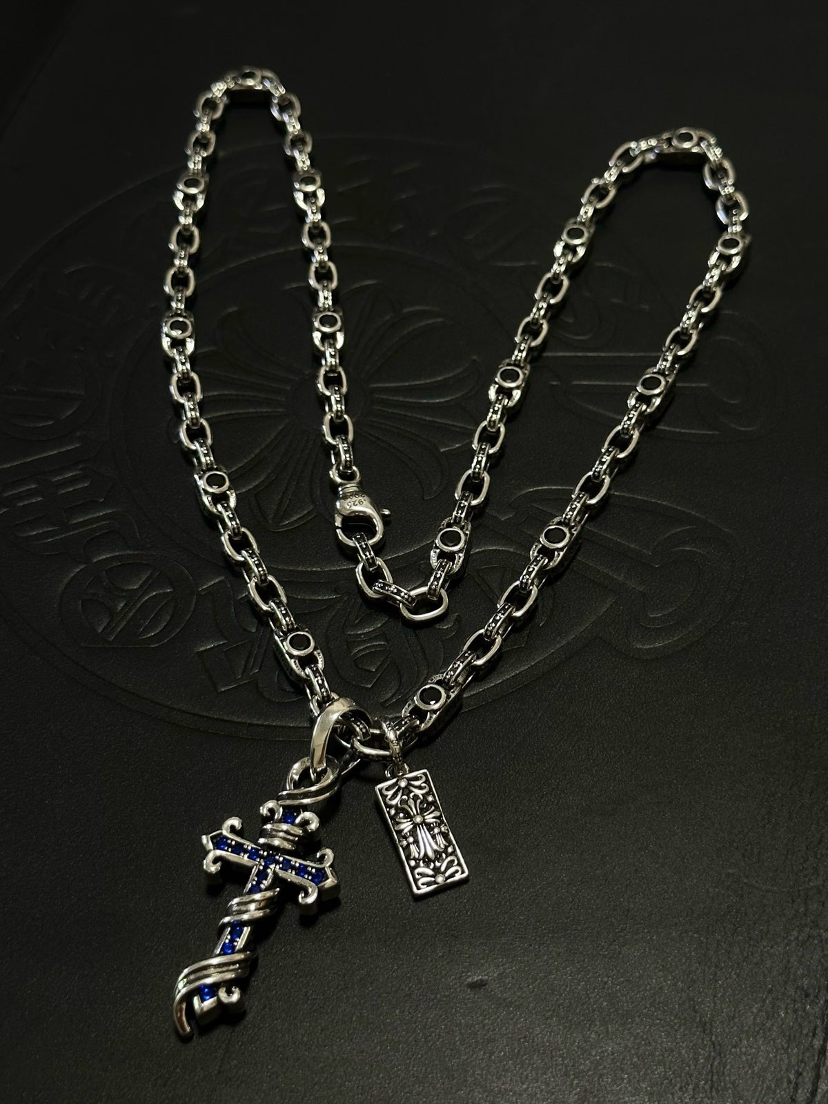 Chrome Hearts Sterling Silver Cross Necklace