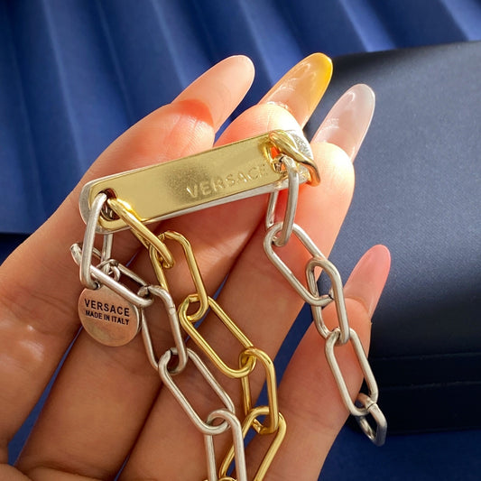 Versace Brass Colorblock Bracelet
