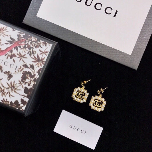Gucci Sterling Silver Pearl Earrings