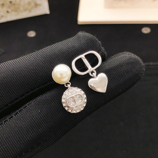 Dior Brass Heart Earrings