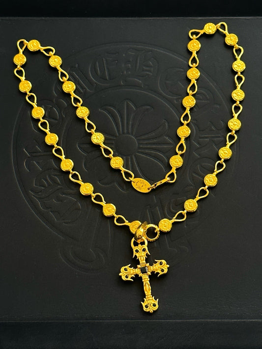 Chrome Hearts Sterling Silver Cross Necklace