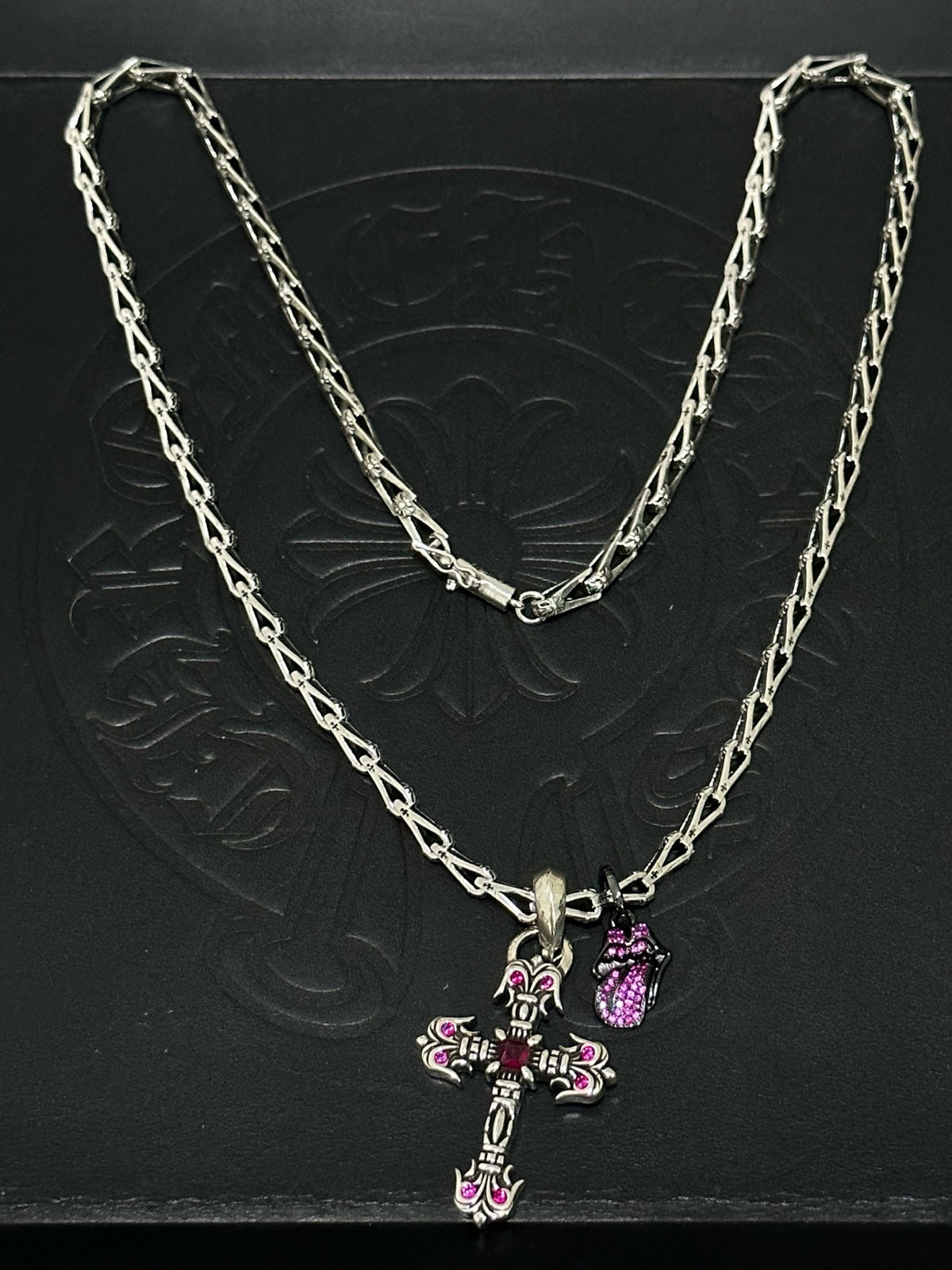 Chrome Hearts Sterling Silver Cross Necklace