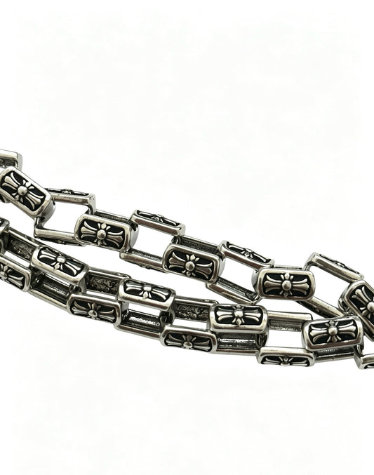 Chrome Hearts Sterling Silver Cross Bracelet