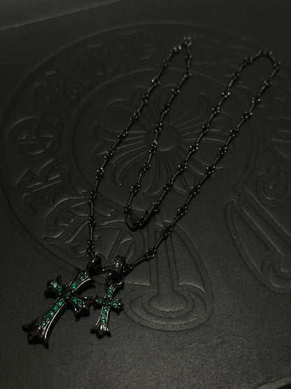 Chrome Hearts Sterling Silver Cross Necklace