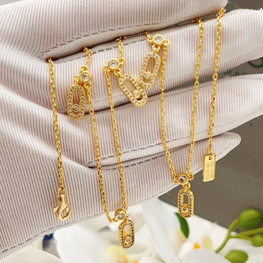 Messika Gold Brass Tassel Necklace