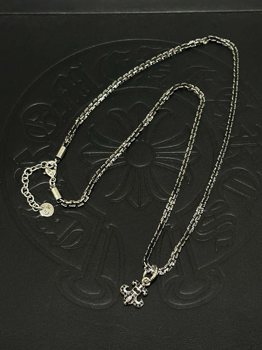 Chrome Hearts Sterling Silver Cross Necklace