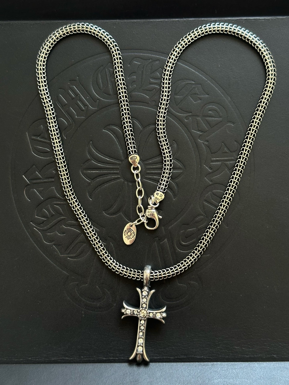 Chrome Hearts Sterling Silver Cross Necklace