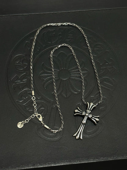 Chrome Hearts Sterling Silver Cross Necklace