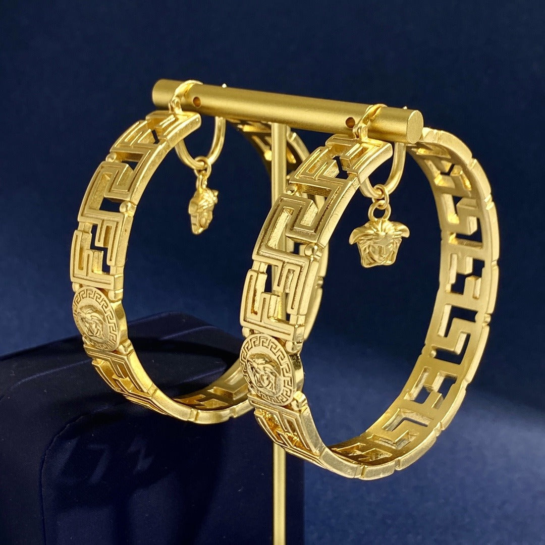 Fendi Brass Medusa Earrings