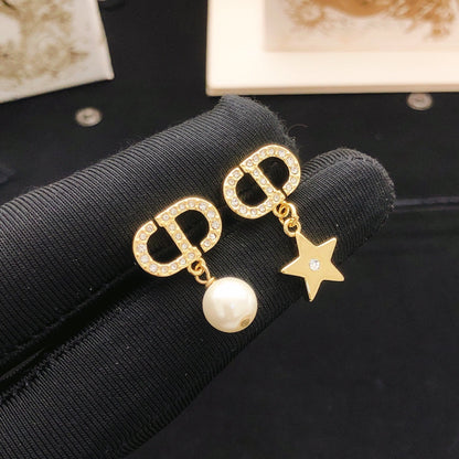 Dior Brass Star Earrings