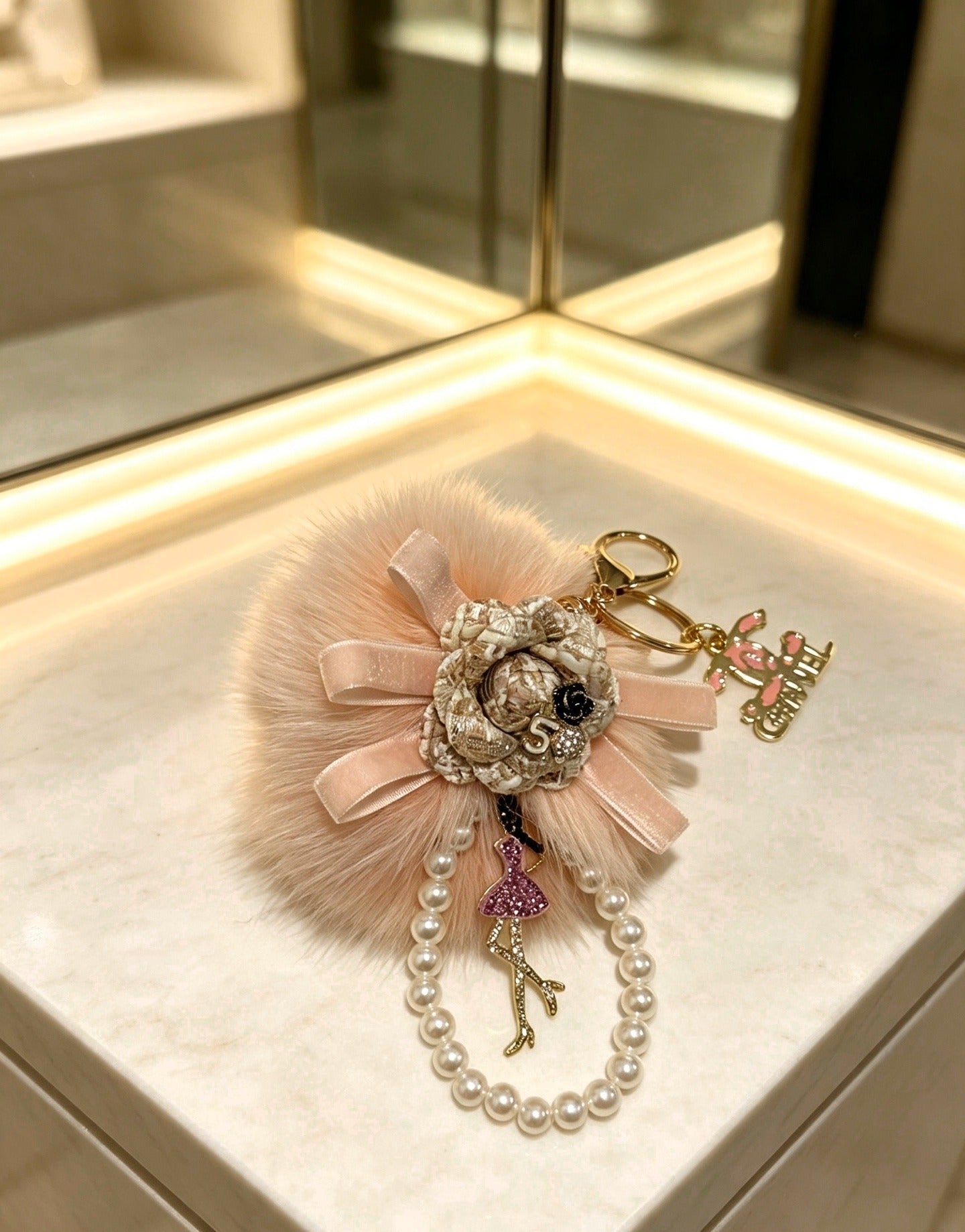 Chanel Vintage-Finish Keychain