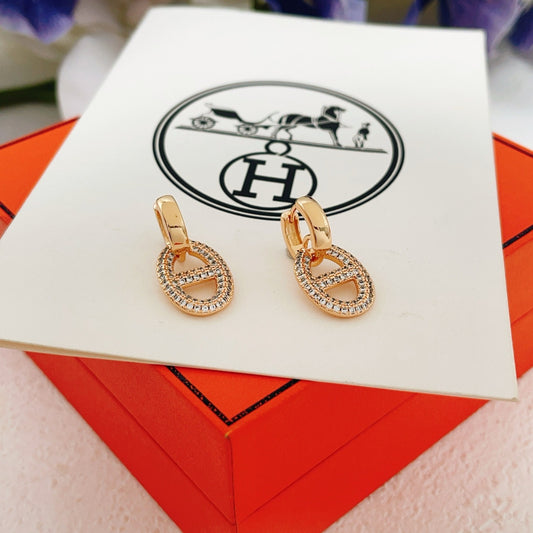 Hermes Brass Tassel Earrings