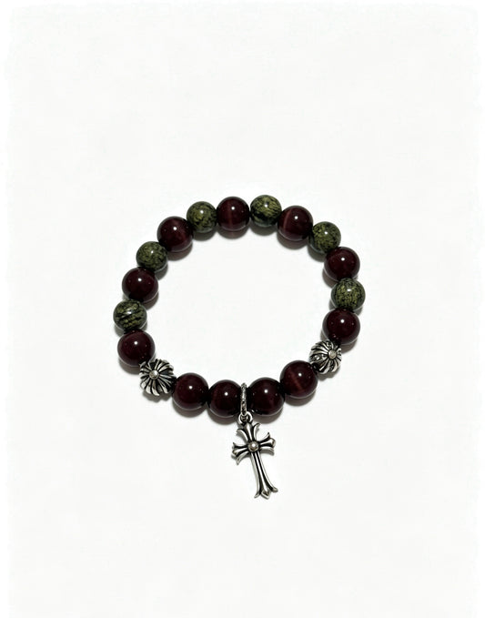Chrome Hearts Sterling Silver Cross Bracelet
