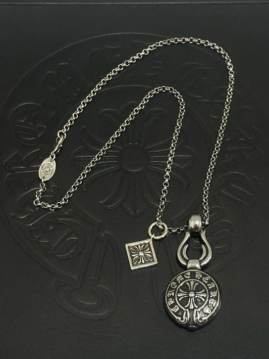 Chrome Hearts Sterling Silver Cross Necklace