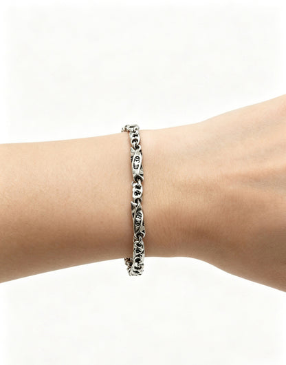 Chrome Hearts Sterling Silver Cross Bracelet