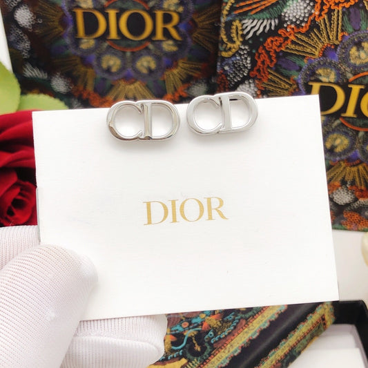 Dior Silver Brass Earrings