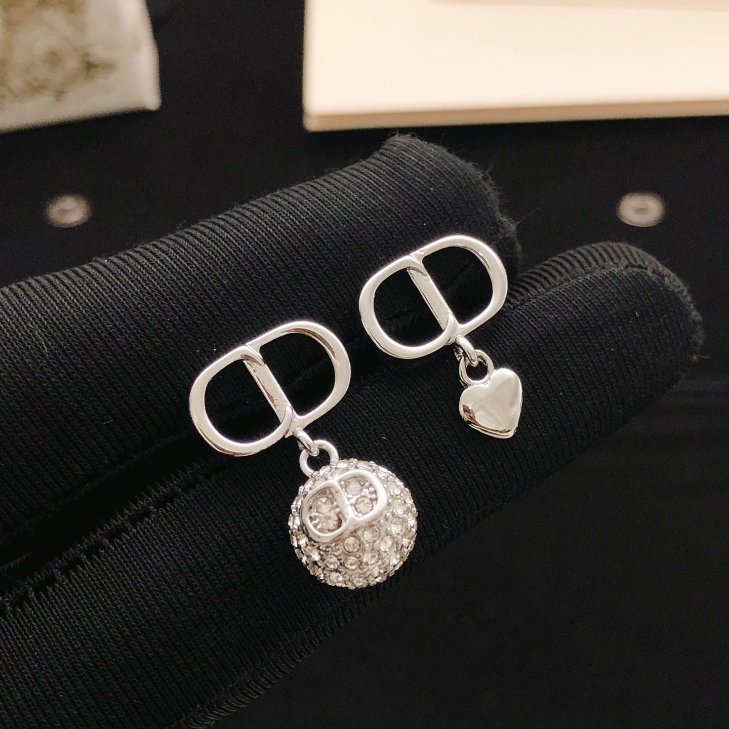 Dior Brass Heart Earrings