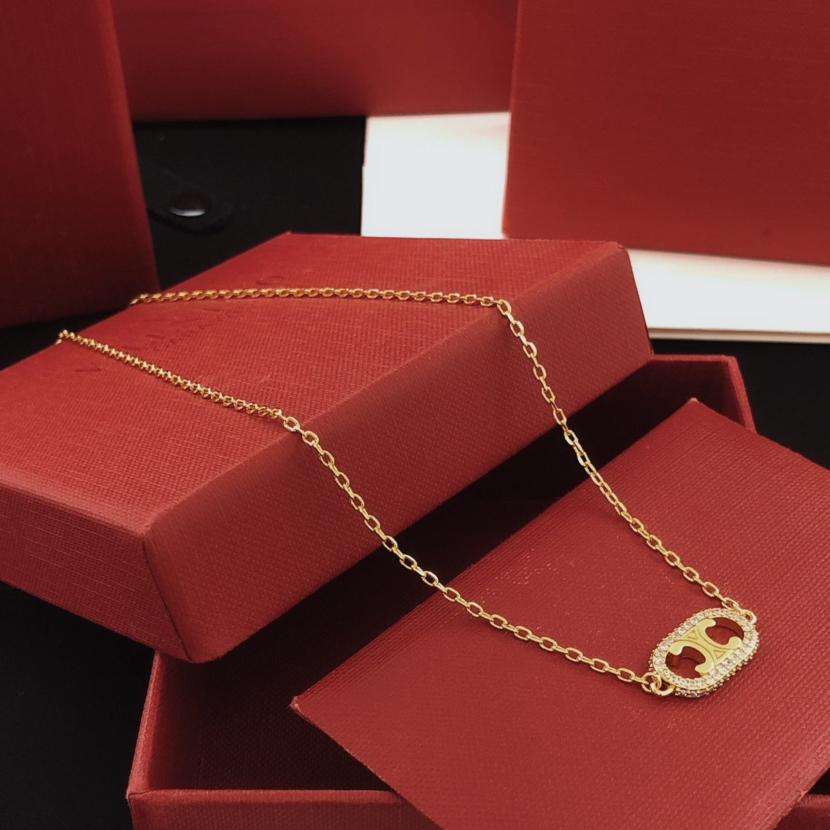 Celine Brass Necklace