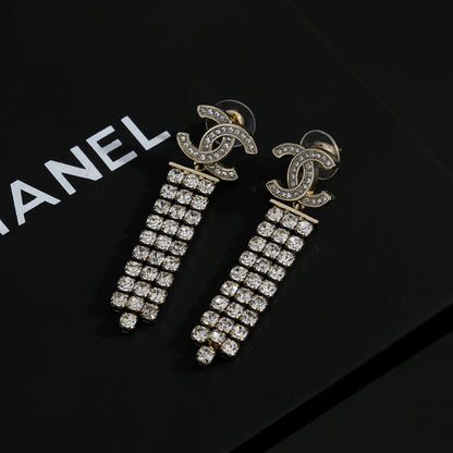 Chanel Brass Tassel Earrings