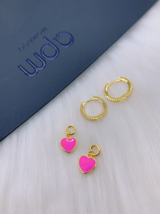 APM Monaco Heart Earrings