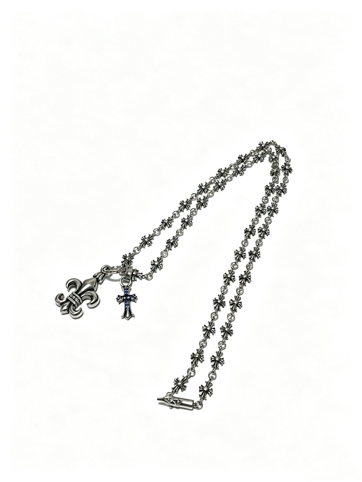 Chrome Hearts Sterling Silver Cross Necklace