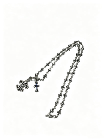Chrome Hearts Sterling Silver Cross Necklace